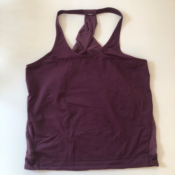 lululemon athletica Tops - Lululemon Racerback Mesh Tank Drawstring size 6